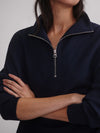 Hawley Half Zip Sweat Navy