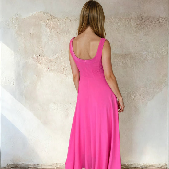 Hot pink fit and flare dress from Sirens