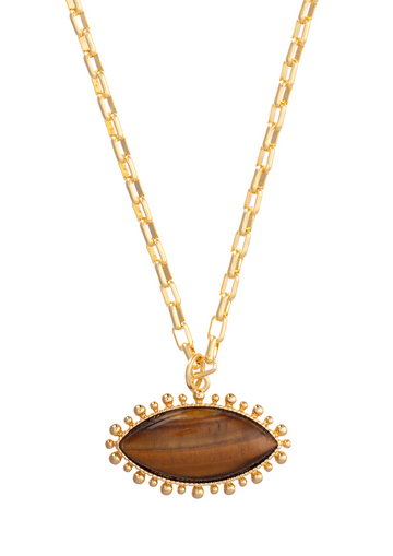 Tiger Eye Pendant Necklace