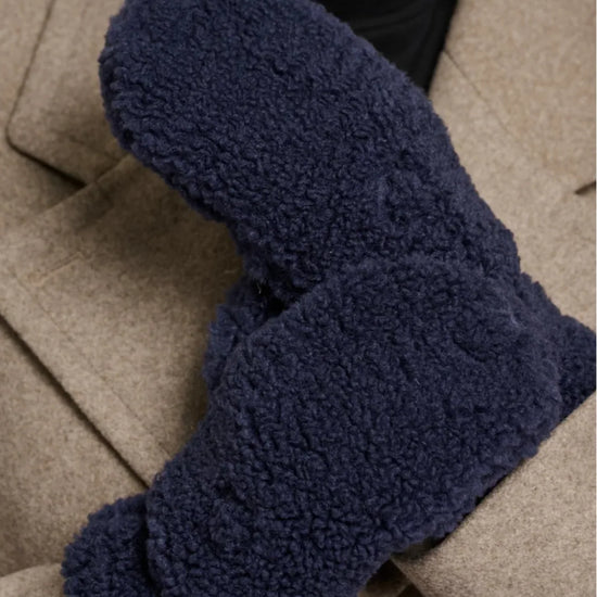 deep grey/navy mitten teddy bear gloves from rino and pelle