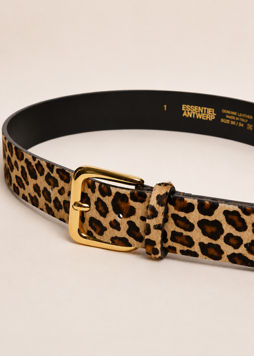 Kofee Printed Leather Belt Black