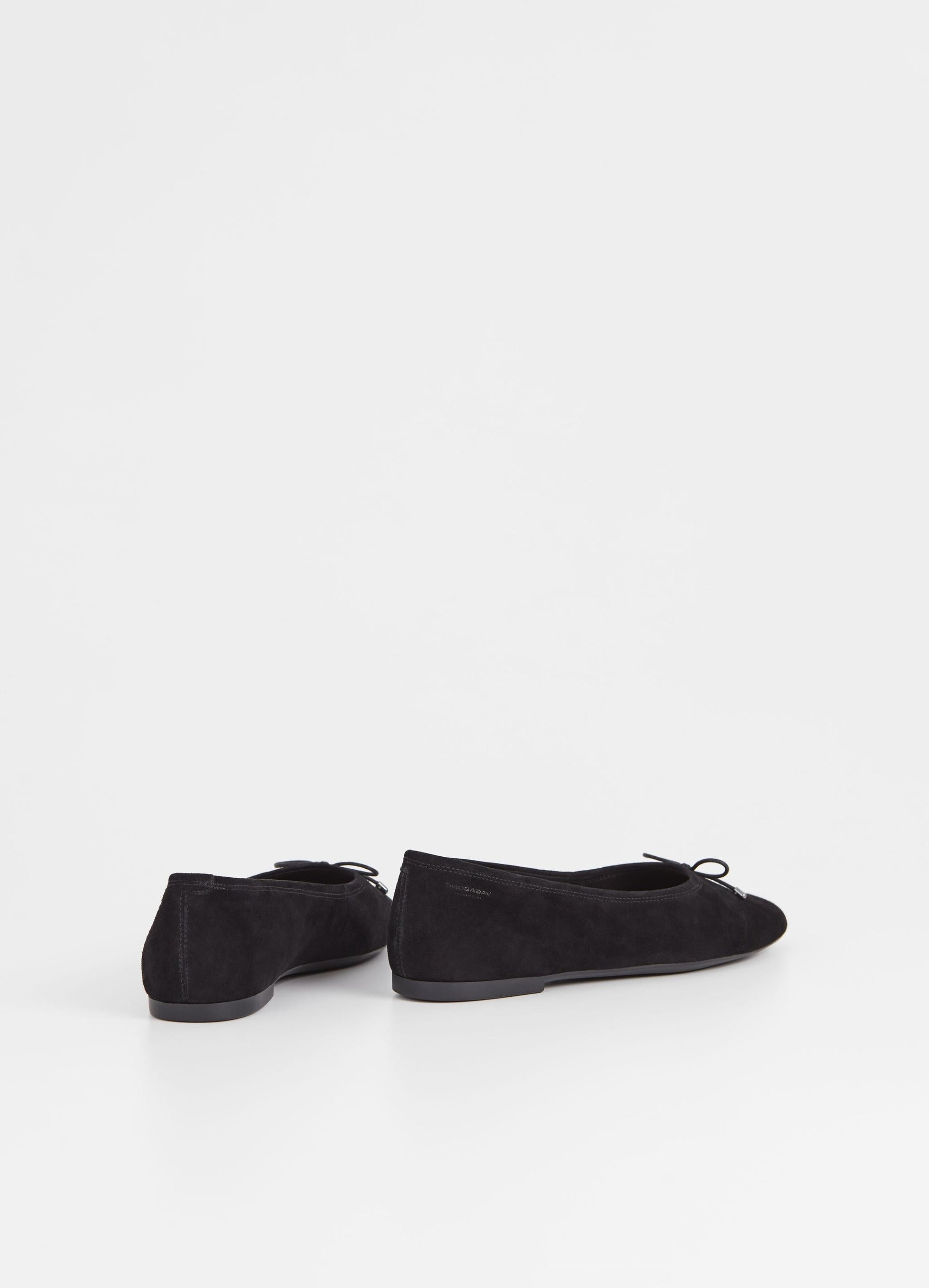 Suede black ballet shoes