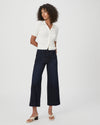 wide leg cropped jeans dark navy 