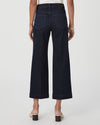 wide leg cropped jeans dark navy  rear view 