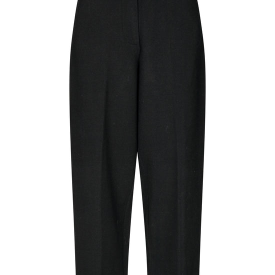 Straight leg heavy knitted black trousers