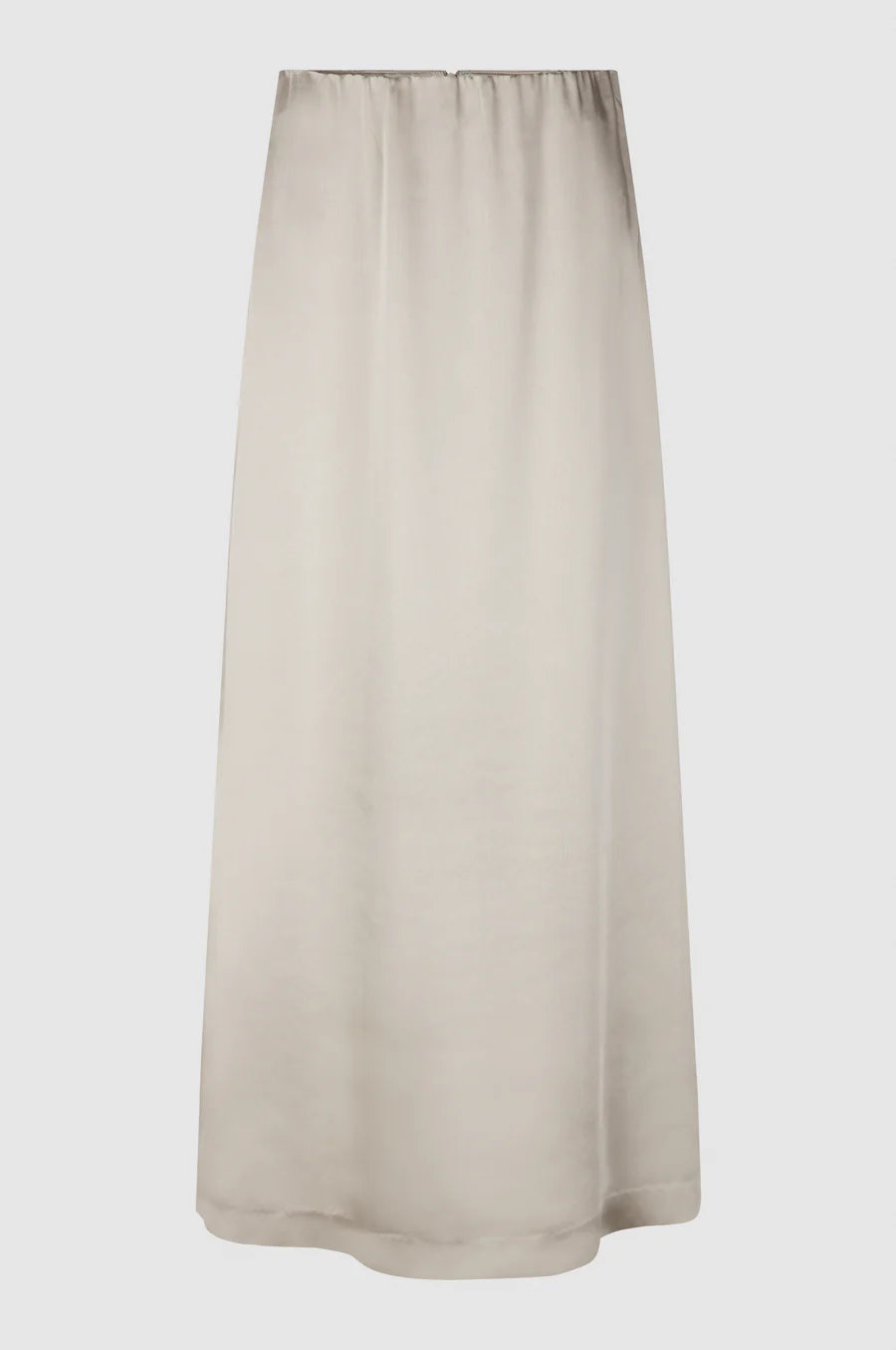 Champagne gold satin maxi A line skirt