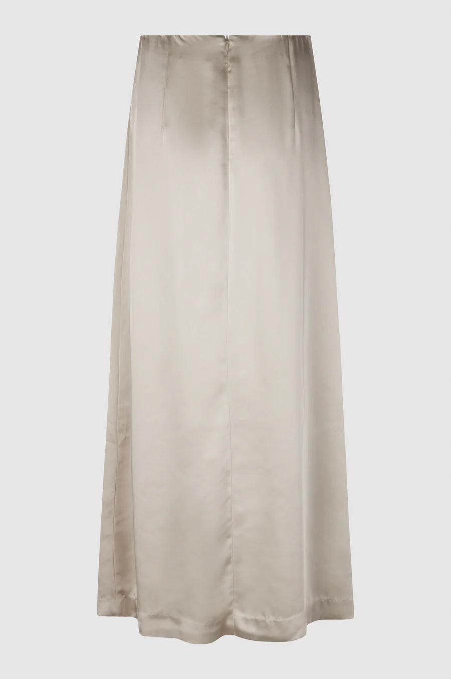 Champagne gold satin maxi A line skirt