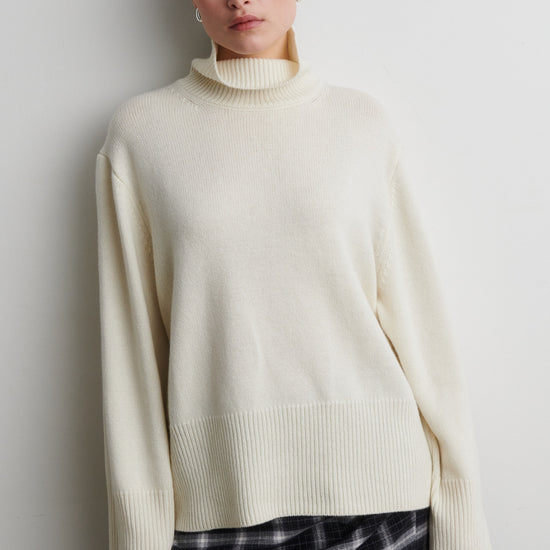 Cream turtle neck long sleeve knit From Second Female