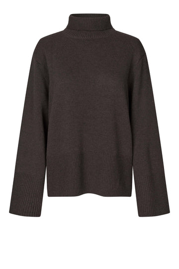 Dark brown turtle neck knit from Second Female