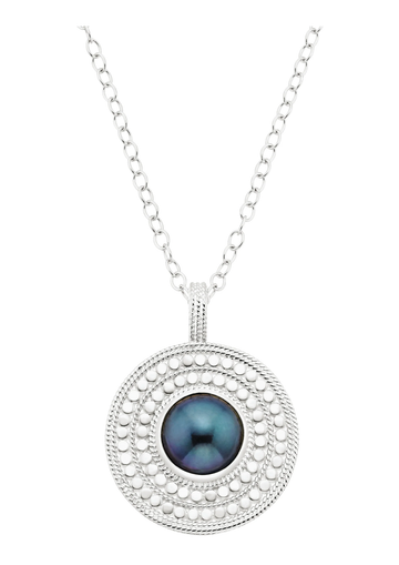 925 sterling silver pendant with blue pearl