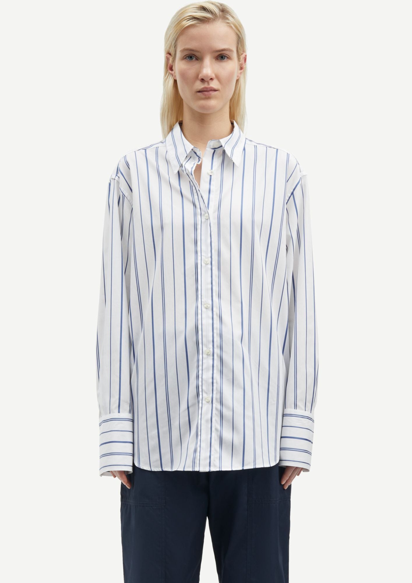 Salovas Shirt True Navy Stripe 