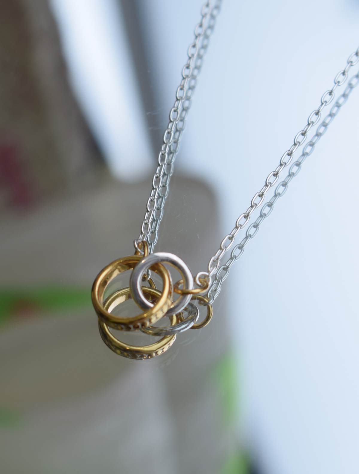 Intertwined Circles Charity Necklace Silver/Gold