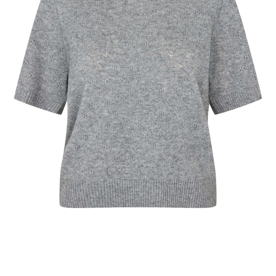 Round neck short sleeve cashmere blend jumper from Second Female