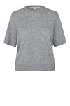 Round neck short sleeve cashmere blend jumper from Second Female