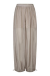 Beige wide-leg pants on a white background from second female