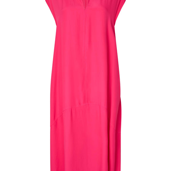 Hot pink dress with v neck from second female