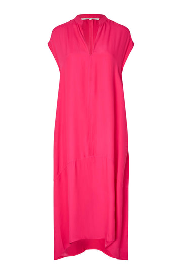 Hot pink dress with v neck from second female