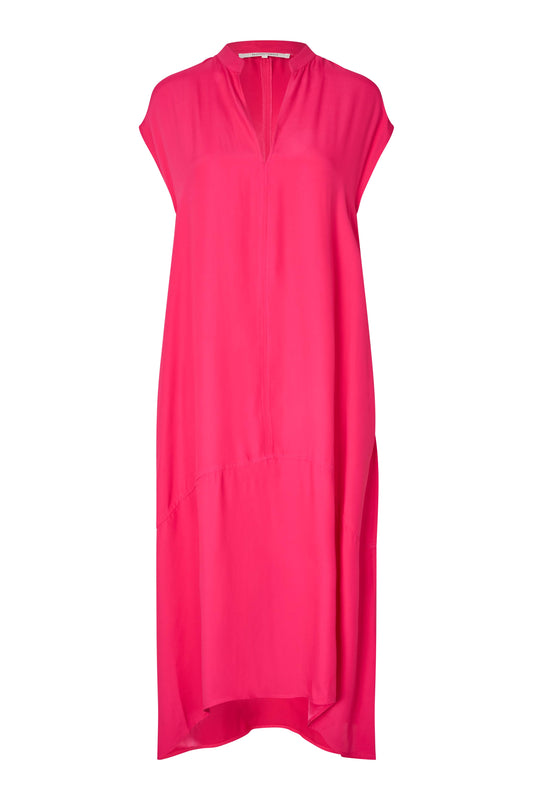 Hot pink dress with v neck from second female