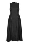 Black sleeveless dress on a white background from second female