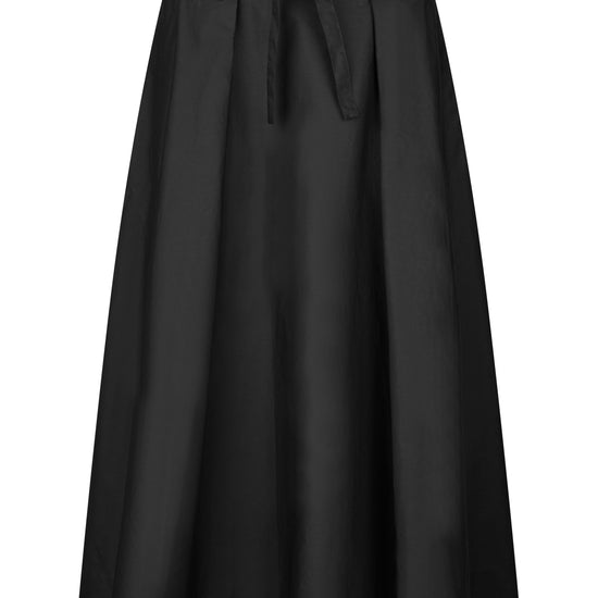 Black cotton midi skirt from second female