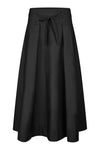 Black cotton midi skirt from second female