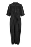 Black dress with short sleeves on a white background from second female