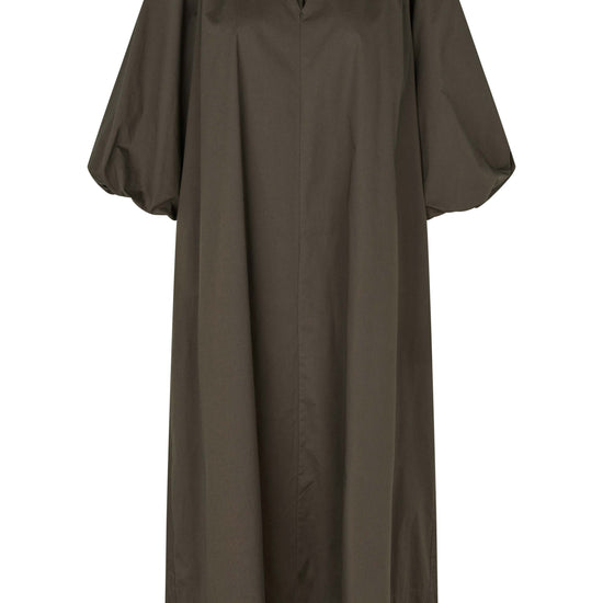 V neck dress in dark khaki green from Second Female