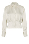 Cream blouse on a white background
