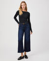 blue wide leg high rise jeans