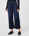 blue wide leg high rise jeans