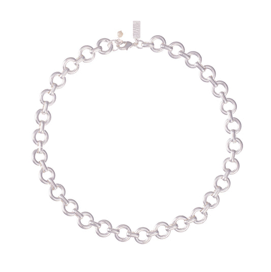 silver chain choker necklace