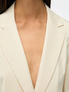 single breasted off white notch lapel blazer from iblues close up