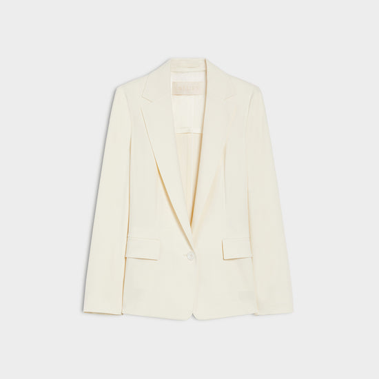 single breasted off white notch lapel blazer from iblues