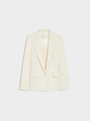single breasted off white notch lapel blazer from iblues