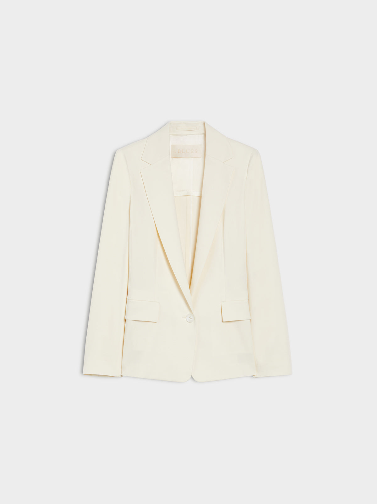 single breasted off white notch lapel blazer from iblues
