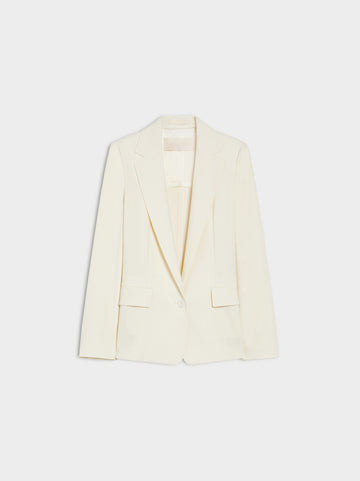 single breasted off white notch lapel blazer from iblues