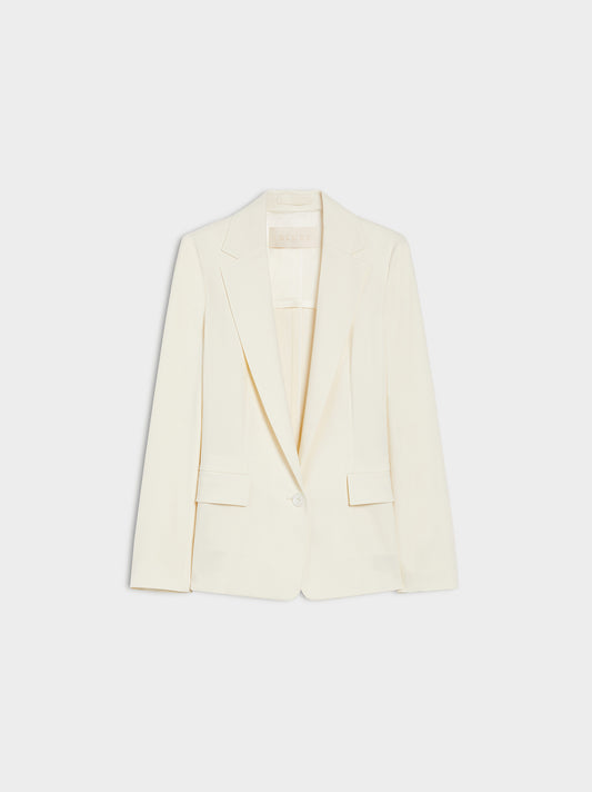 single breasted off white notch lapel blazer from iblues