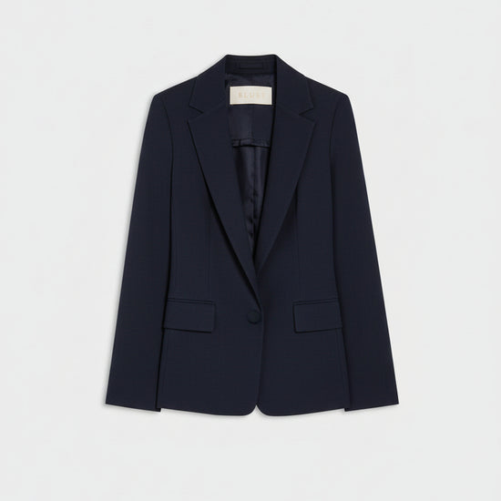 navy single breasted blazer
