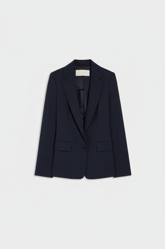 navy single breasted blazer