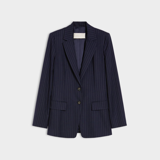 Navy pinstripe blazer 