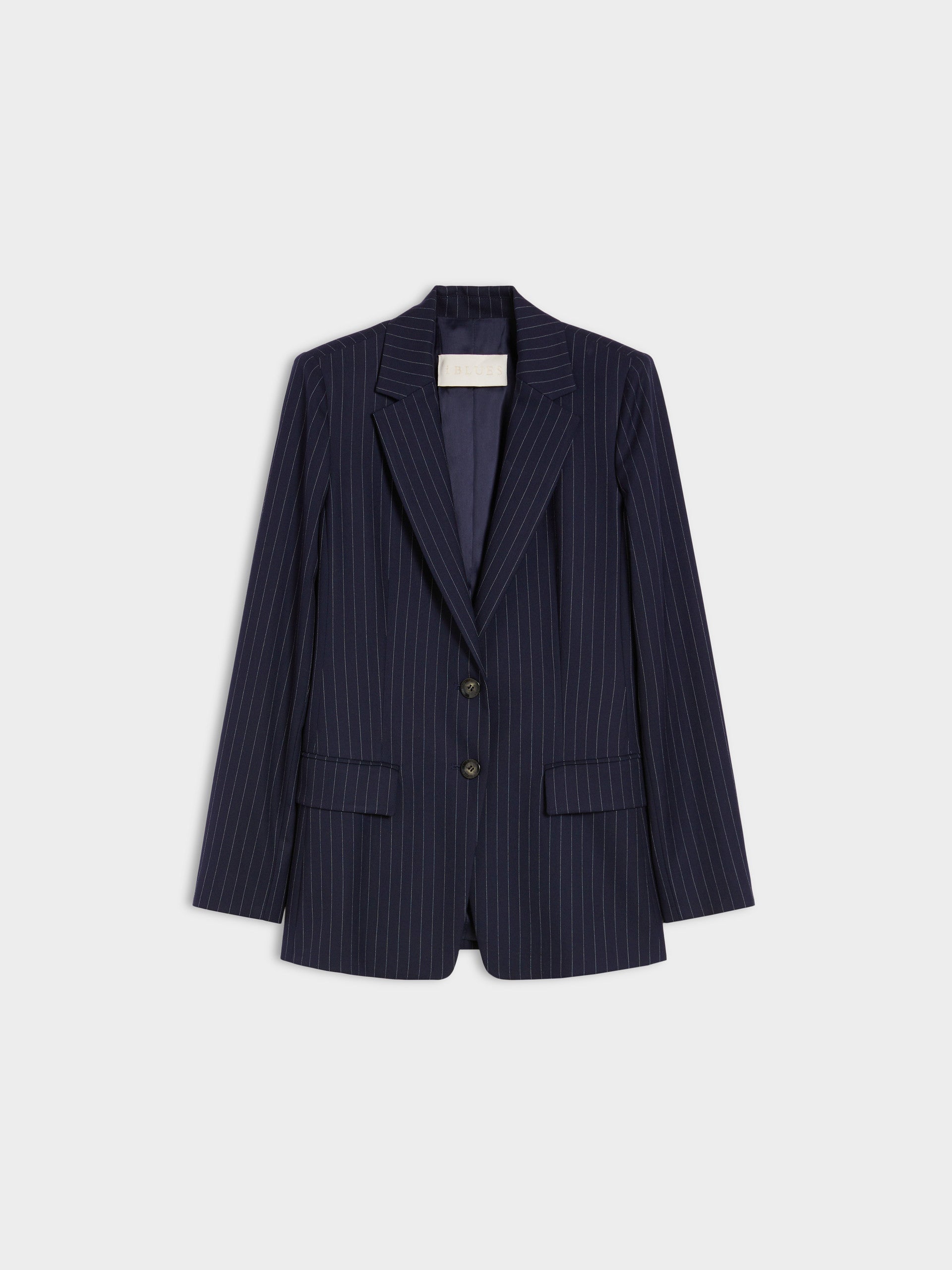 Navy pinstripe blazer 