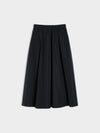 Pull on full skirt in black with side pockets