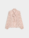 pink blouse with tigers printed on it 