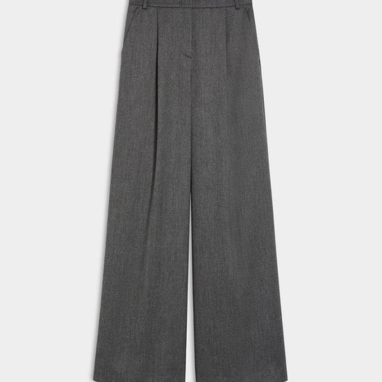 Gray wide-leg pants on a light gray background from iBlues