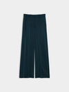 Blue satin trousers on a white background
