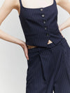 Food Jacket Navy Pinstripe