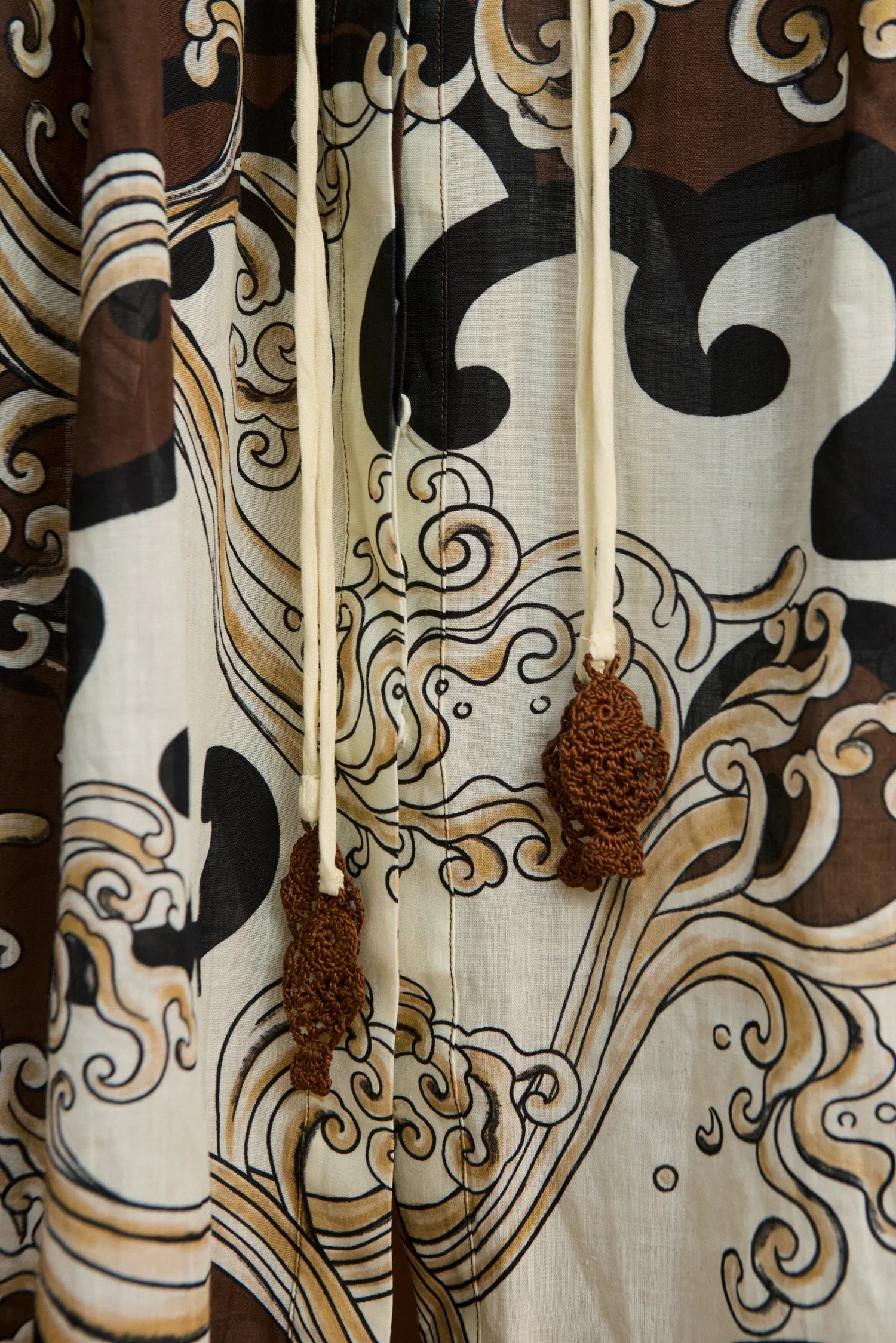 close up of pattern on clothing 