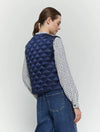 navy sleeveless quilted gilet  rear view 