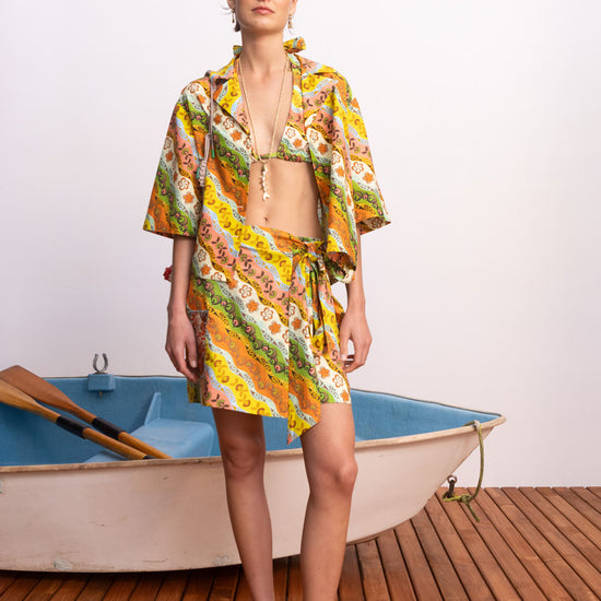 colourful elbow length shirt from alemais