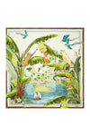 silk square scarf with colourful tropical print
